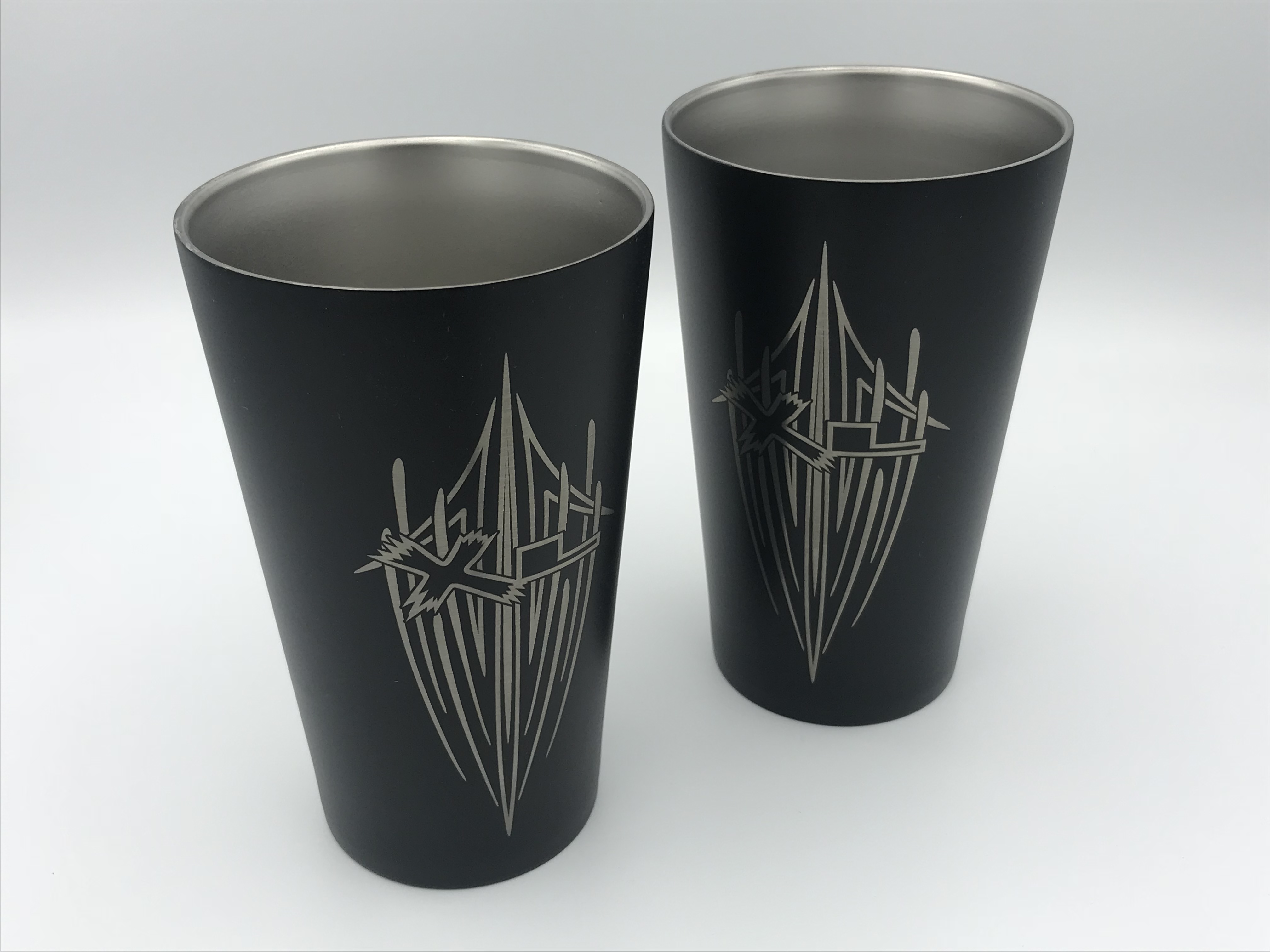 XL - Double Wall Stainless Steel Pint Matte Black