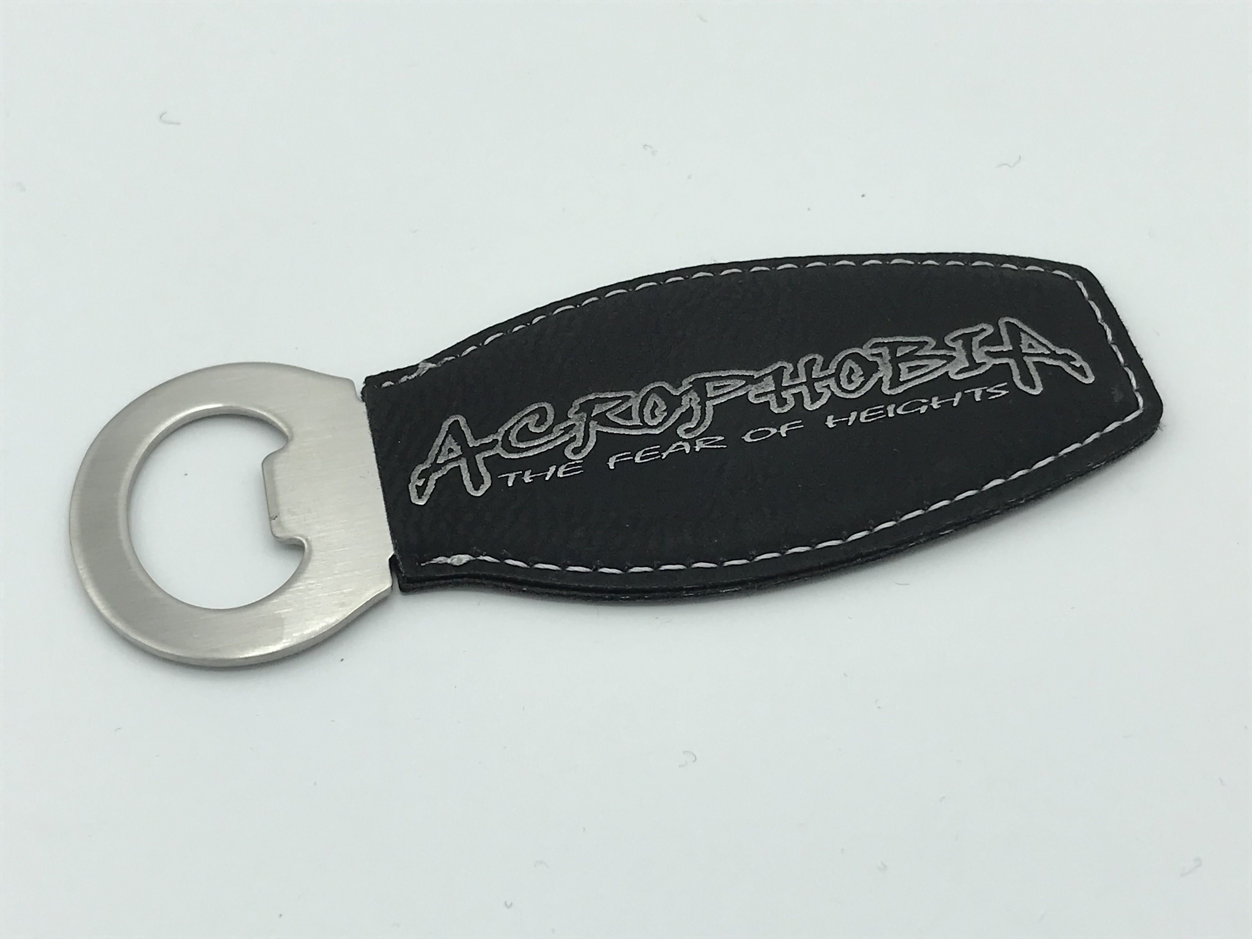 AA - Engraved Leatherette Bottle Opener with Magnet