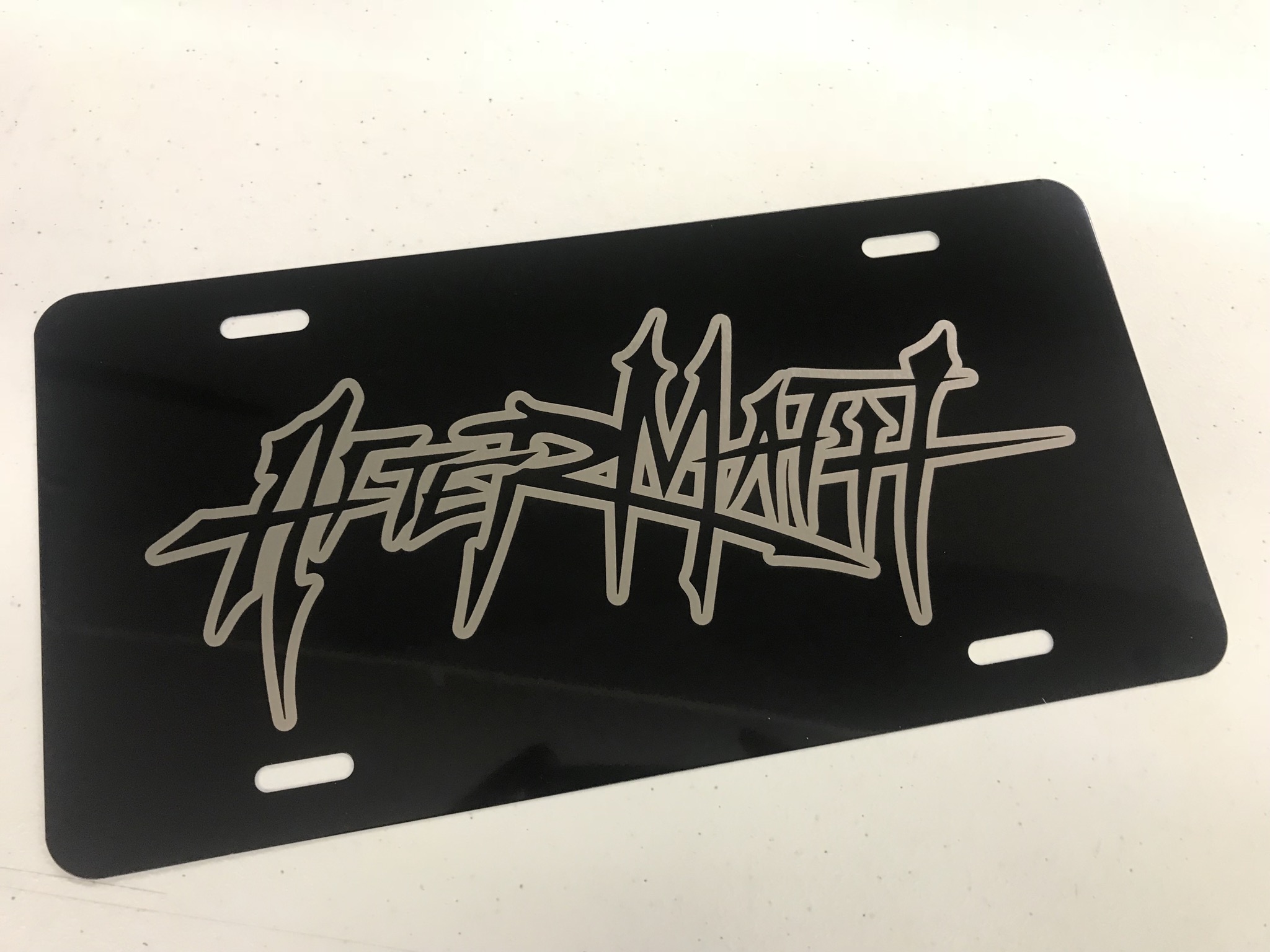 A-Stainless Steel License Plate