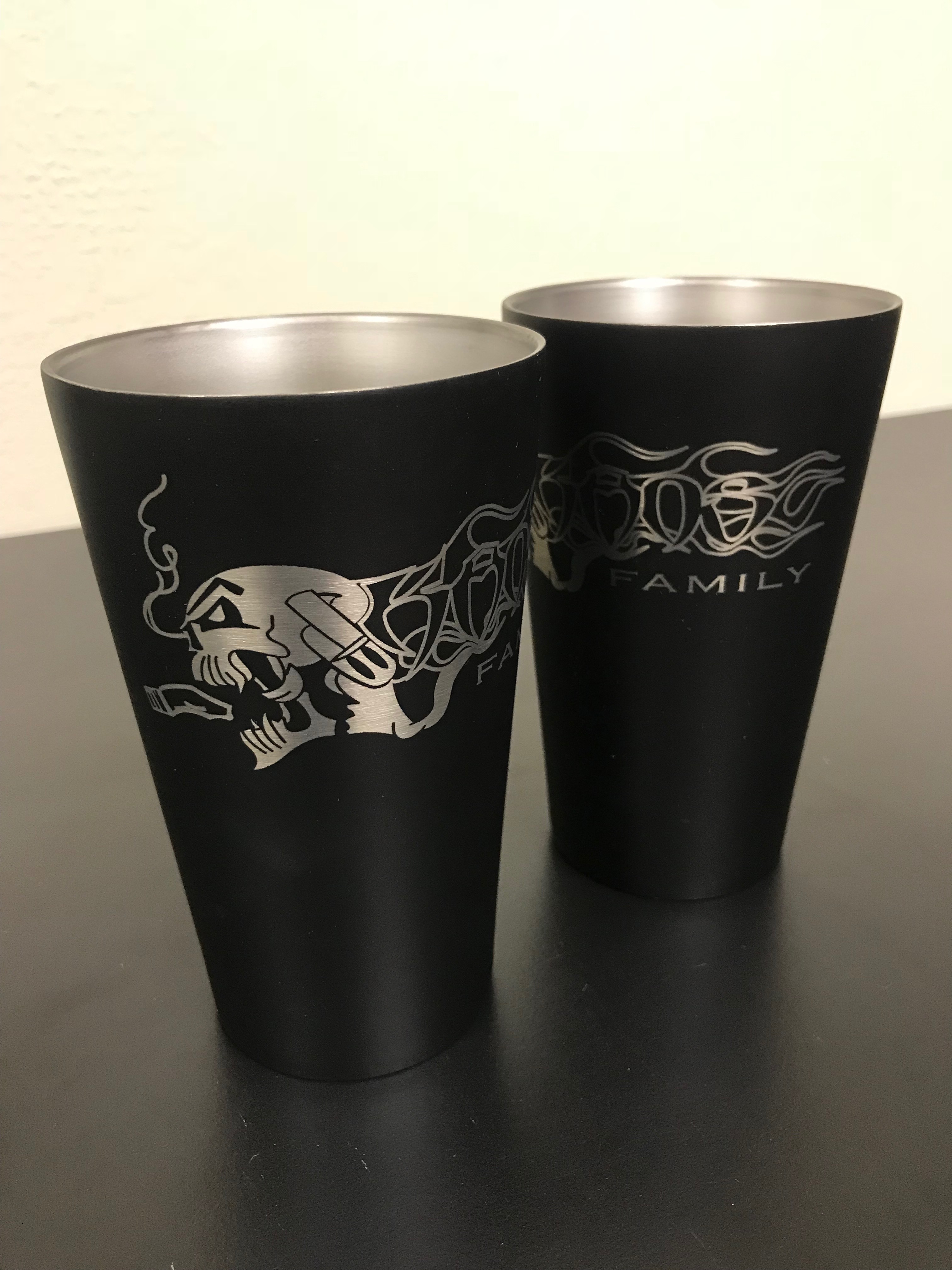 KF - Double Wall Stainless Steel Pint Matte Black