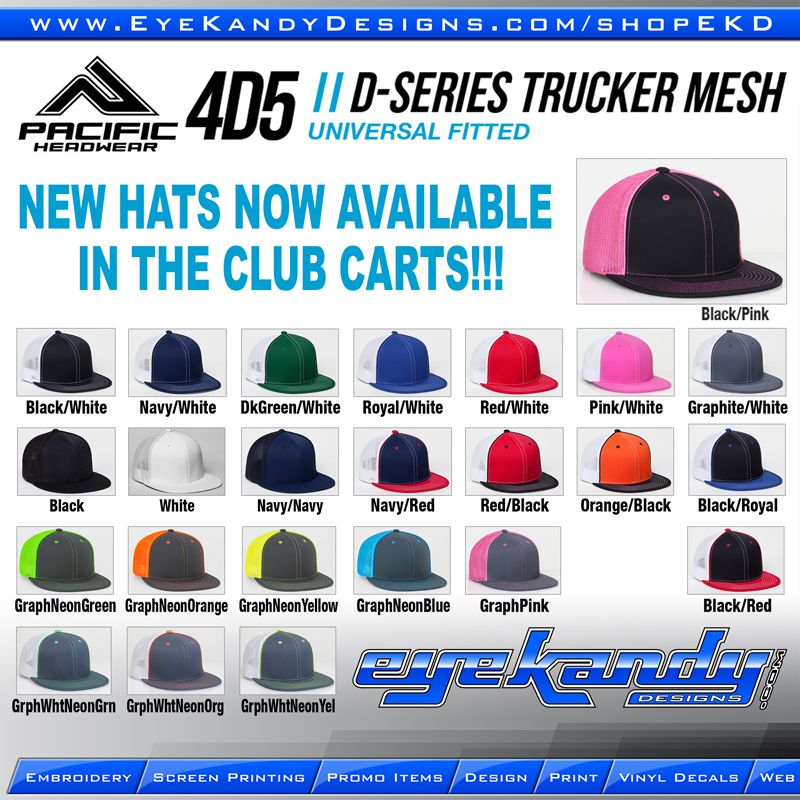 AA - Pacific Headwear 4D5 - Universal Trucker Mesh - Flat Bill