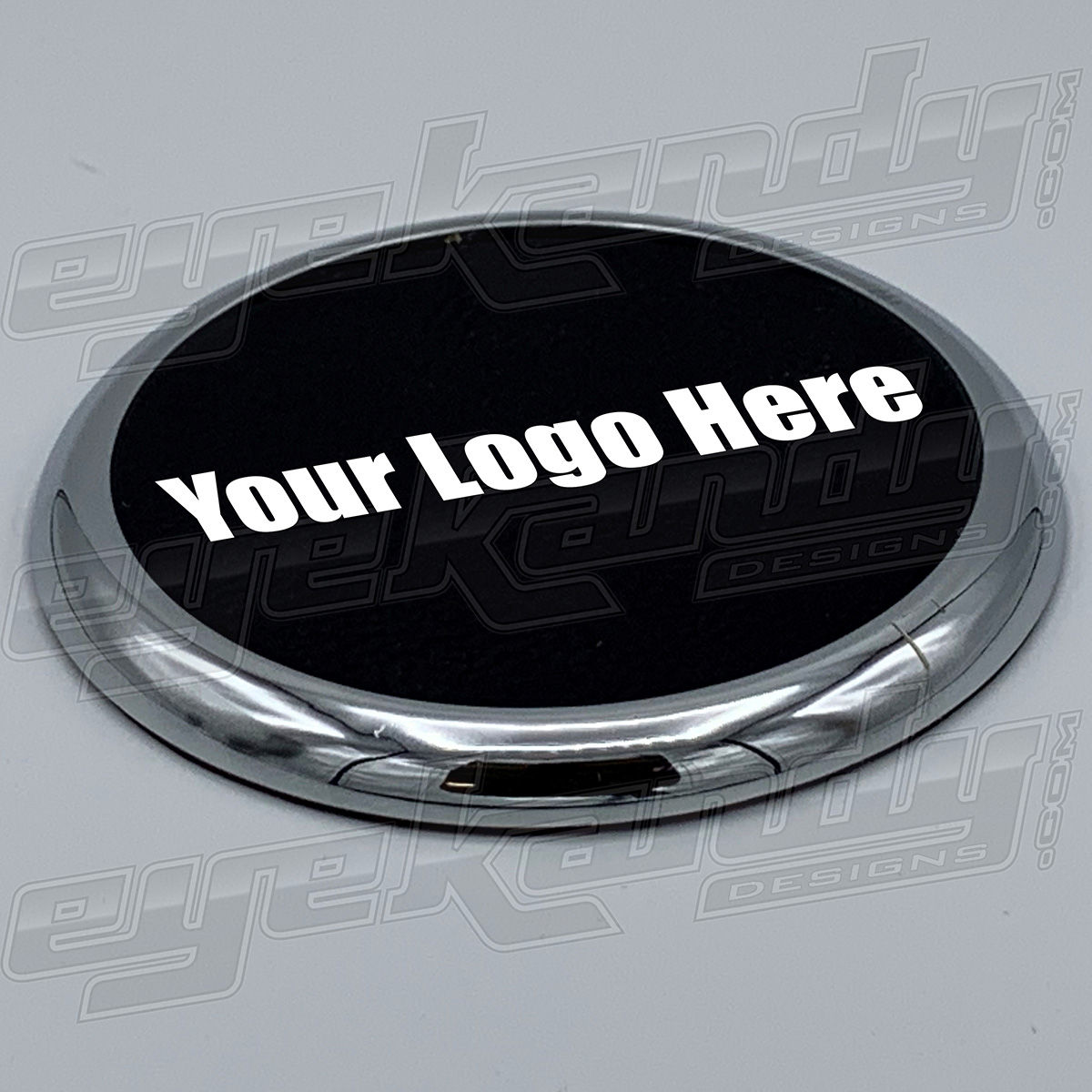 VC - Engraved Leatherette Round Coaster w/ Silver Edge